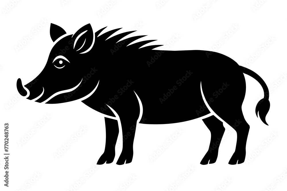 warthog silhouette vector illustration warthog silhouette vector illustration