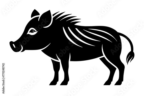 warthog silhouette vector illustration