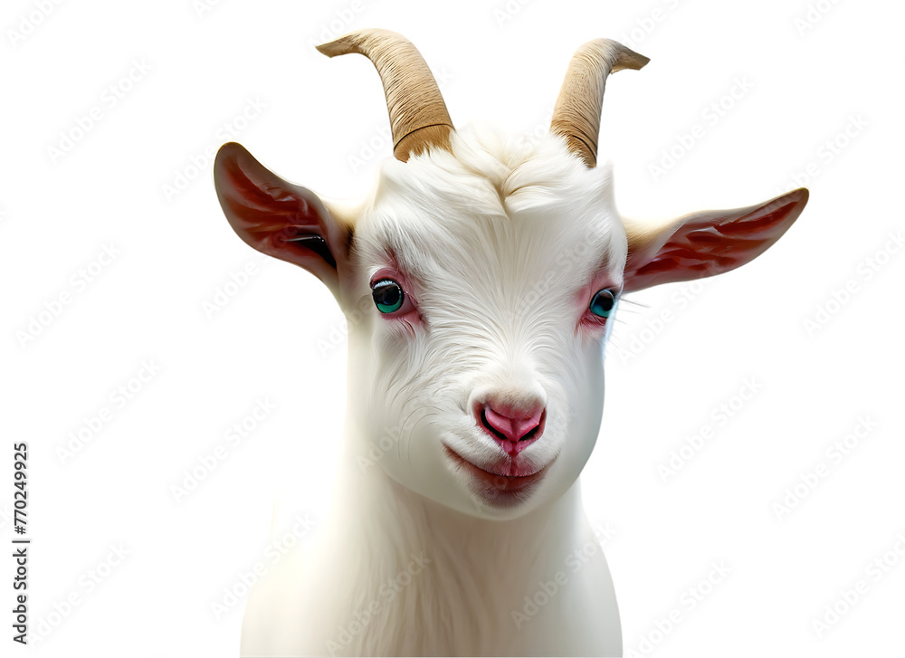 lonely goat standing alone in a white isolated farm in amsterdam netherlands lonely goat standing alone in a white isolated farm in amsterdam netherlands