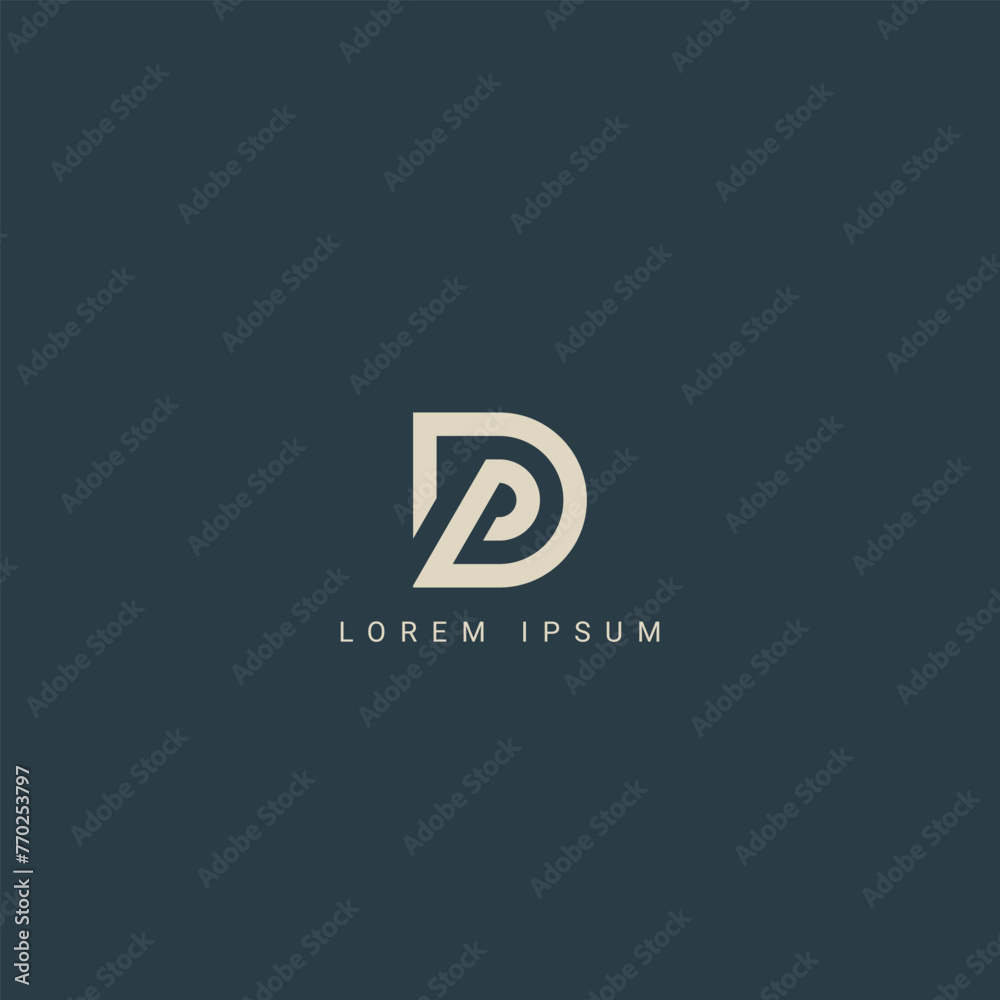 Abstract letter DP PD monogram logo vector template. Initial based minimal flat icon vector. Abstract letter DP PD monogram logo vector template. Initial based minimal flat icon vector.