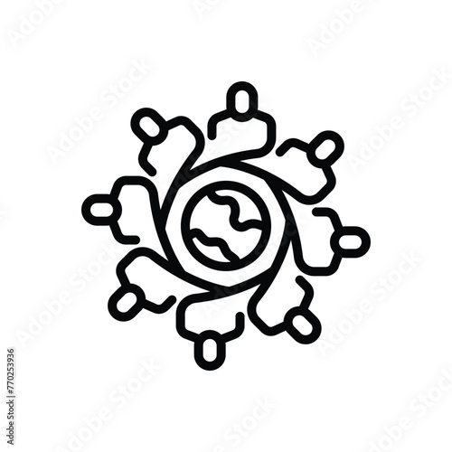 Black line icon for culture