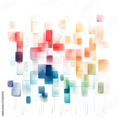 colorful degrade, Fundo com luzes ladrilhos luzes multi colors, fundo mescladas. Abstract Grid A symmetrical grid of squares with varying on white and transparent background photo