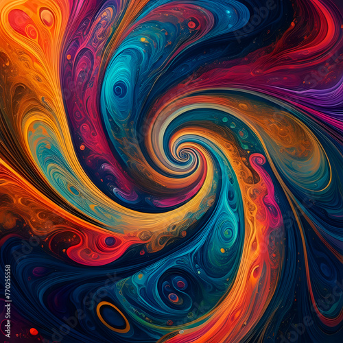 imaginative  abstract digital art painting exploring swirling organic shapes-generated by ai