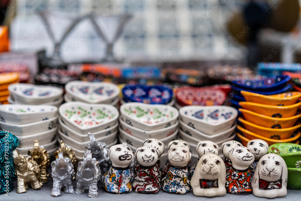 Ceramic Wares and Whimsical Figurines at a Traditional Market, asian culture, asican market, travel