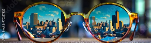 Transform reality into art! Visualize the innovative concept of glasses that change the way wearers see the world, turning everyday scenes 
