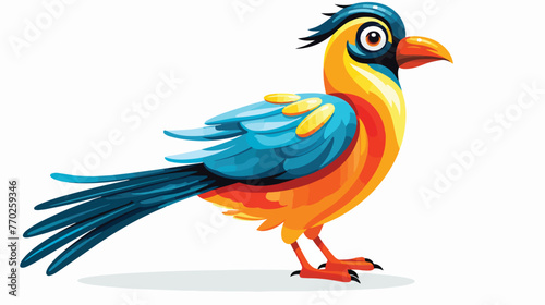Of a cartoon bird flat cartoon vactor illustration
