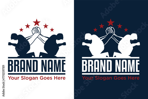 simple pray brotherhood family illustration vector logo design