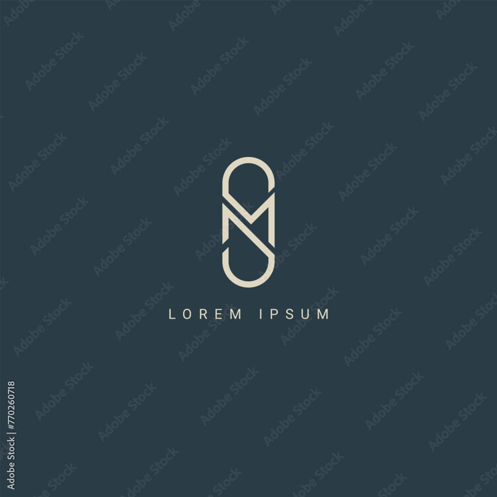 Foto Abstract letter SM MS monogram logo vector template