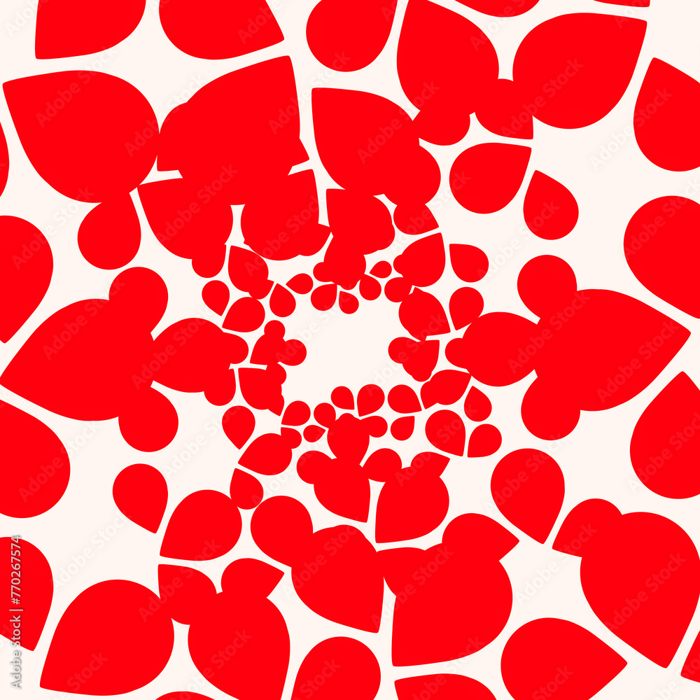 Pattern of petals of red flowers, abstract background, graphic design illustration wallpaper Pattern of petals of red flowers, abstract background, graphic design illustration wallpaper
