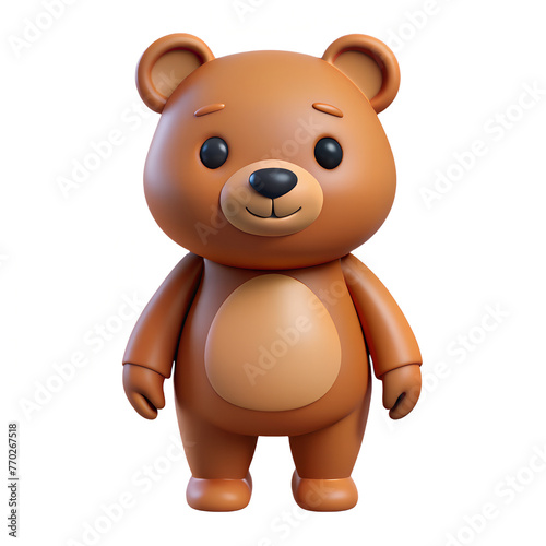 Bear  3d render vector cartoon icon