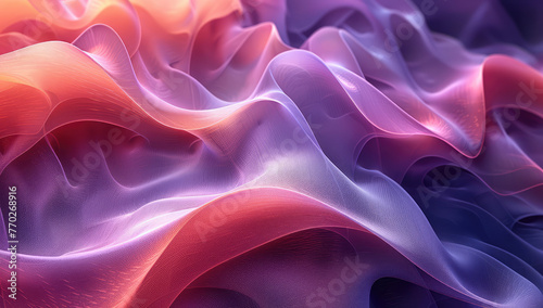 Abstract purple wavy background. Created with Ai photo