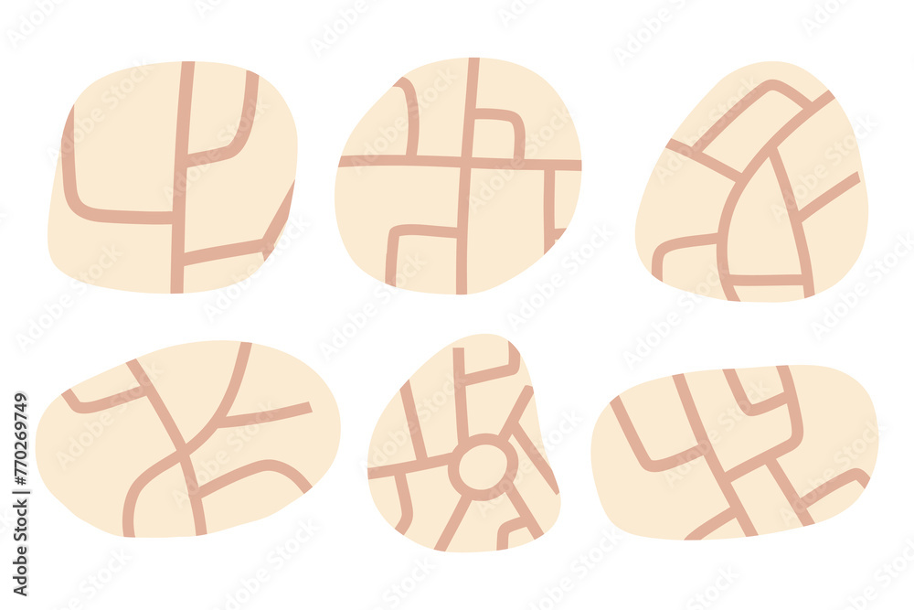 Vector set of roads. Collection of isolated road maps. Road maps for creating a city.