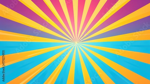 pop art pink center sunburst design background