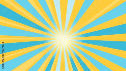 dynamic yellow blue ray illustration background
