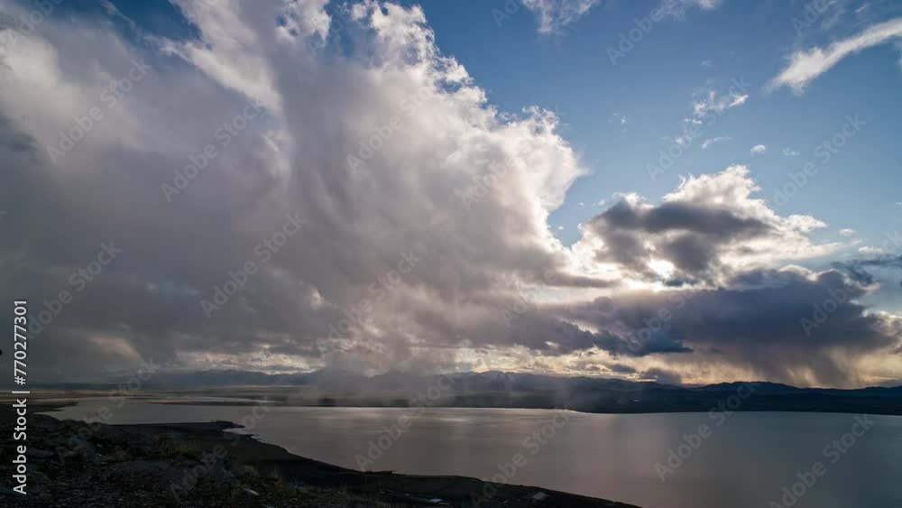 Timelapse overlooking Utah Lake as light storms move through the landscape. Timelapse overlooking Utah Lake as light storms move through the landscape.