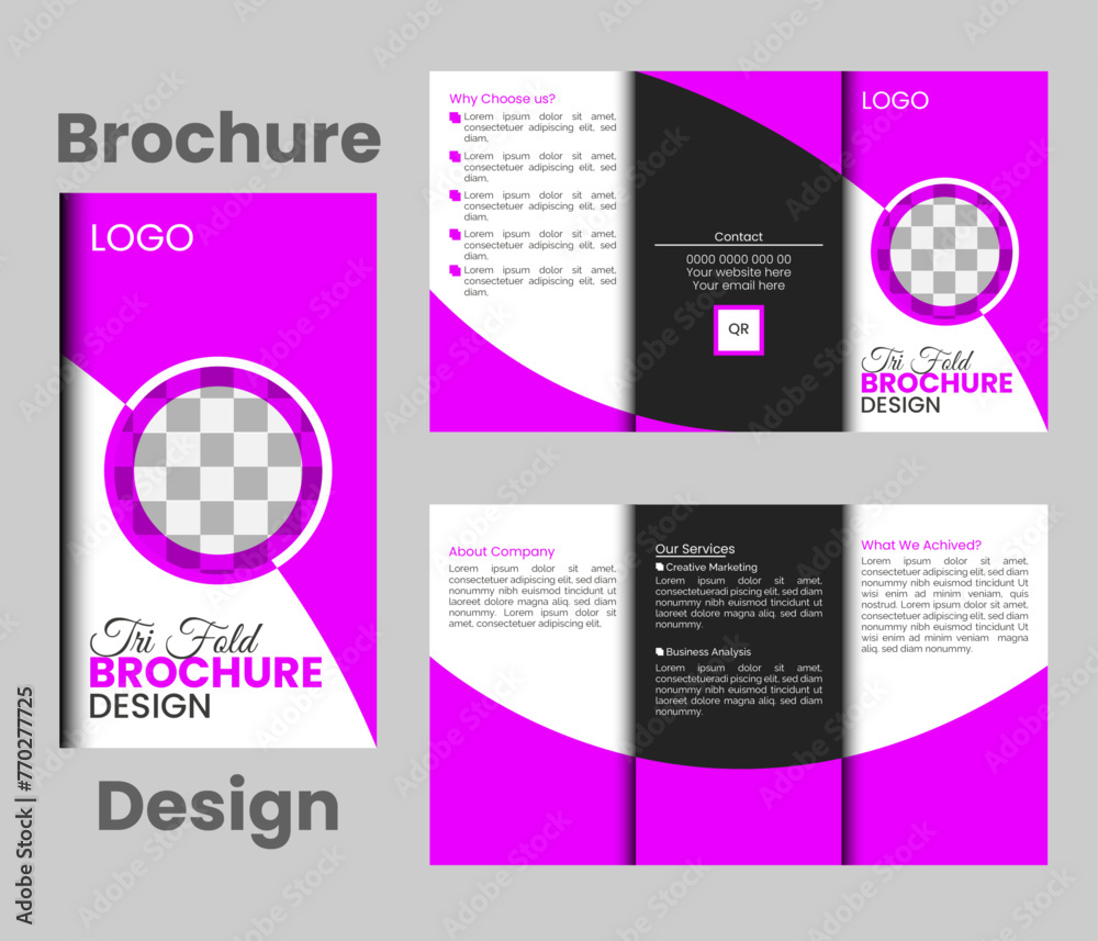 Elegant Tri-fold Brochure Design Template,