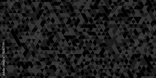  Vector geometric seamless technology gray and black transparent triangle background. Abstract digital grid light pattern black Polygon Mosaic triangle Background, business and corporate background.