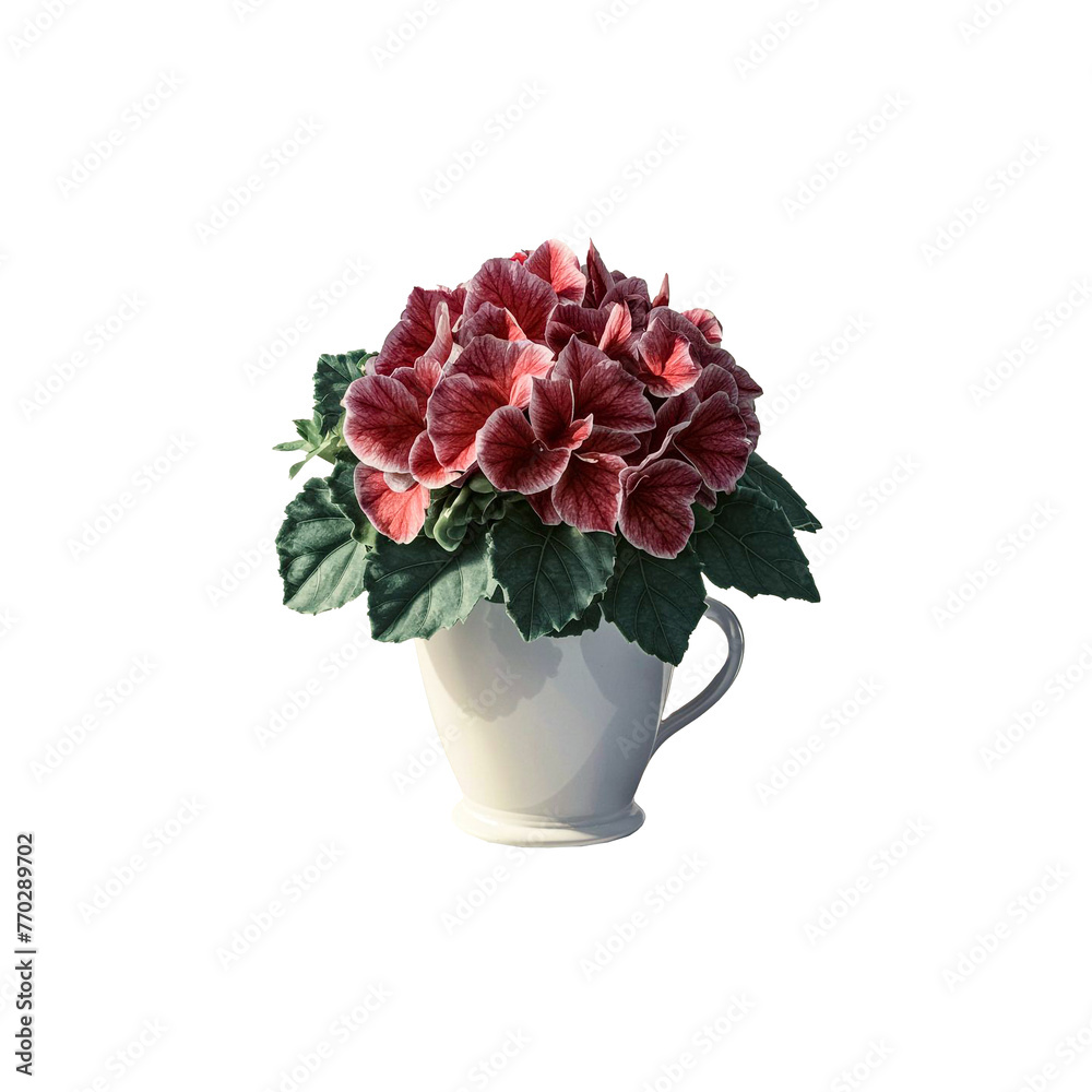 Obraz premium Begonia flower with transparent background
