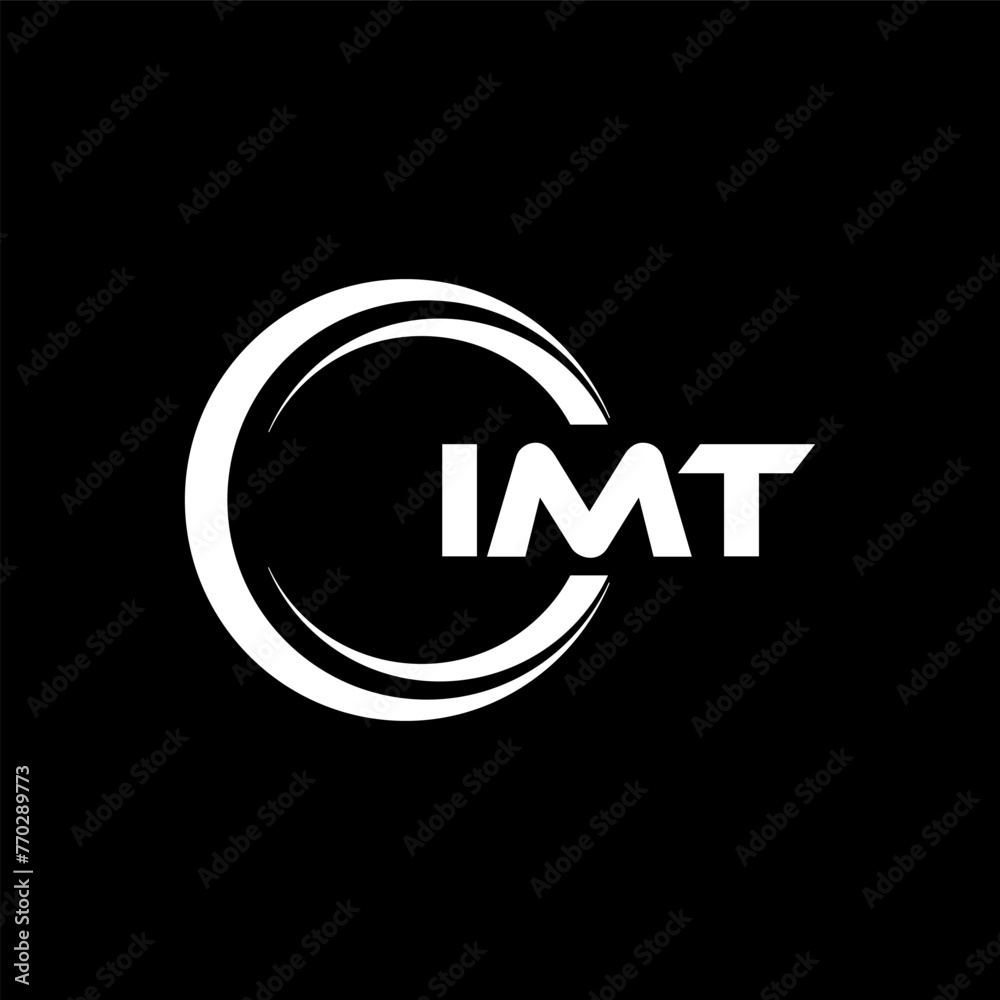 IMT letter logo design with black background in illustrator, cube logo, vector logo, modern alphabet font overlap style. calligraphy designs for logo, Poster, Invitation, etc. IMT letter logo design with black background in illustrator, cube logo, vector logo, modern alphabet font overlap style. calligraphy designs for logo, Poster, Invitation, etc.
