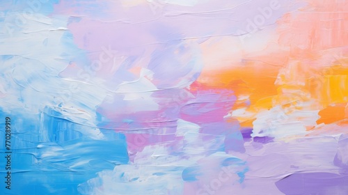 Closeup of abstract rough colorful multicolored art painting texture background 