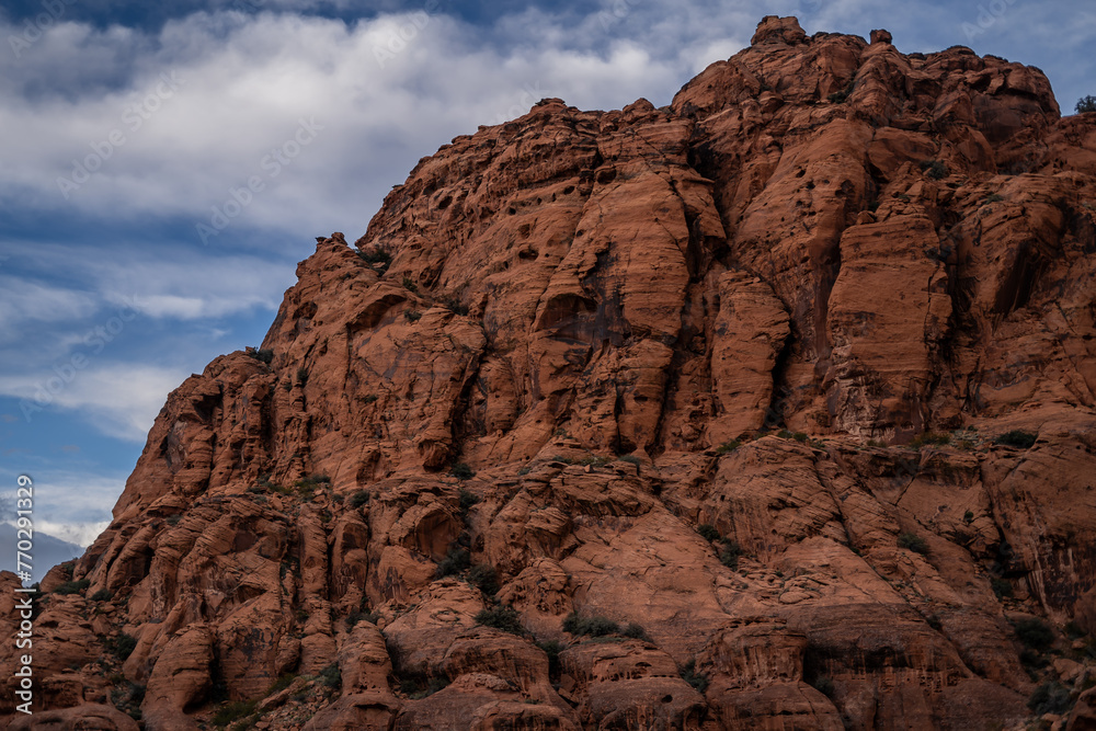 Fototapeta premium Big Red Rocks and Cloudy Sky