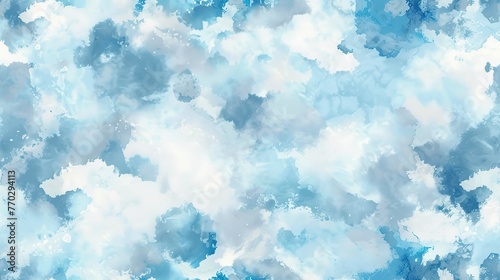 Cloudy sky texture seamless pattern  soft and ethereal for peaceful backgrounds. Seamless Pattern  Fabric Pattern  Tumbler Wrap.