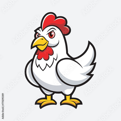 Rooster, Chicken - Bird, Icon Symbol, Chicken Meat, Vector © Rashed