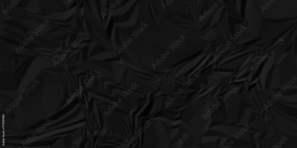 Dark black wrinkly backdrop paper background. panorama grunge wrinkly paper texture background, crumpled pattern texture. black paper crumpled texture. black fabric crushed textured crumpled.
Dark black wrinkly backdrop paper background. panorama grunge wrinkly paper texture background, crumpled pattern texture. black paper crumpled texture. black fabric crushed textured crumpled.