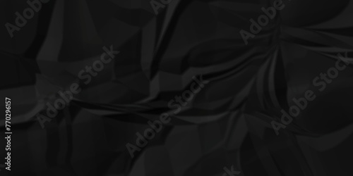 	
Dark black wrinkly backdrop paper background. panorama grunge wrinkly paper texture background, crumpled pattern texture. black paper crumpled texture. black fabric crushed textured crumpled.