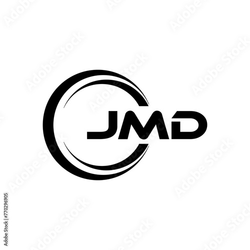 JMD letter logo design with white background in illustrator  cube logo  vector logo  modern alphabet font overlap style. calligraphy designs for logo  Poster  Invitation  etc.