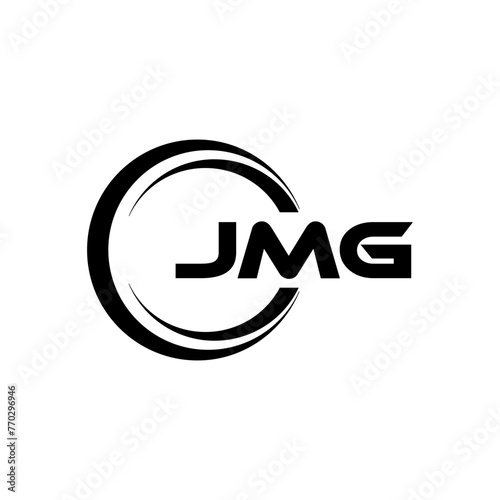 JMG letter logo design with white background in illustrator  cube logo  vector logo  modern alphabet font overlap style. calligraphy designs for logo  Poster  Invitation  etc.