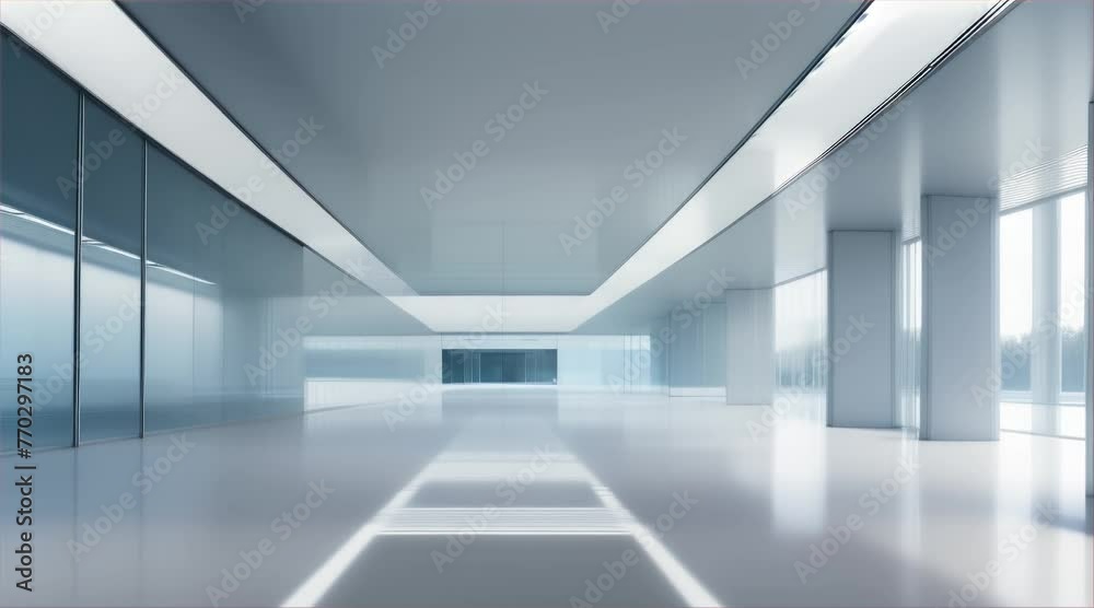 Clean, transparent industrial factory