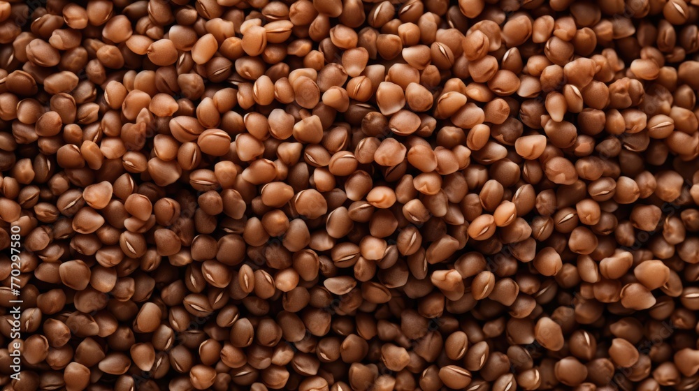 A close up of a pile of brown beans. The beans are scattered all over the image, creating a sense of depth and texture. The image conveys a feeling of abundance and richness A close up of a pile of brown beans. The beans are scattered all over the image, creating a sense of depth and texture. The image conveys a feeling of abundance and richness