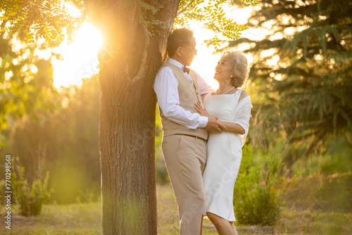 Happy Seniors Getting Married photo