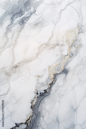 A marble wall with a white background and a black line running through it. The marble is textured and has a natural look photo