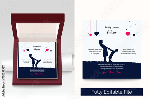 To My Lovely Mom ShineOn Message Card,  shineon jewelry message card template