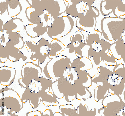 floral background. large flowers. graphic line drawing. botanical seamless pattern. summer motif baby simple whimsical minimal earthy 2 tone color. kids nursery wallpaper boho fashion all over print.