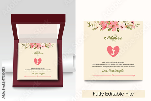 Love Message Card Design ShineOn, Mother's Day shineon jewelry message card template
