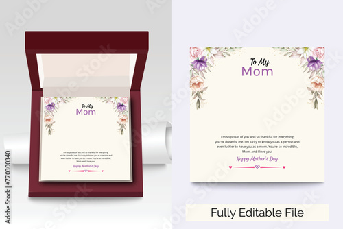 Mother's Day Shine on Jewelry message card template