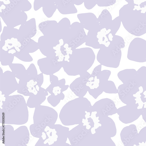 seamless background floral dotted gender neutral baby pattern. simple whimsical minimal earthy 2 tone color. kids nursery wallpaper or boho spotted fashion all over print. lilac white