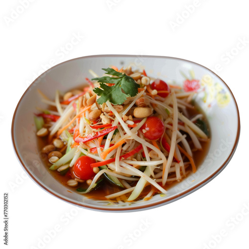 Somtum Thai | Spicy Papaya Salad | No Background