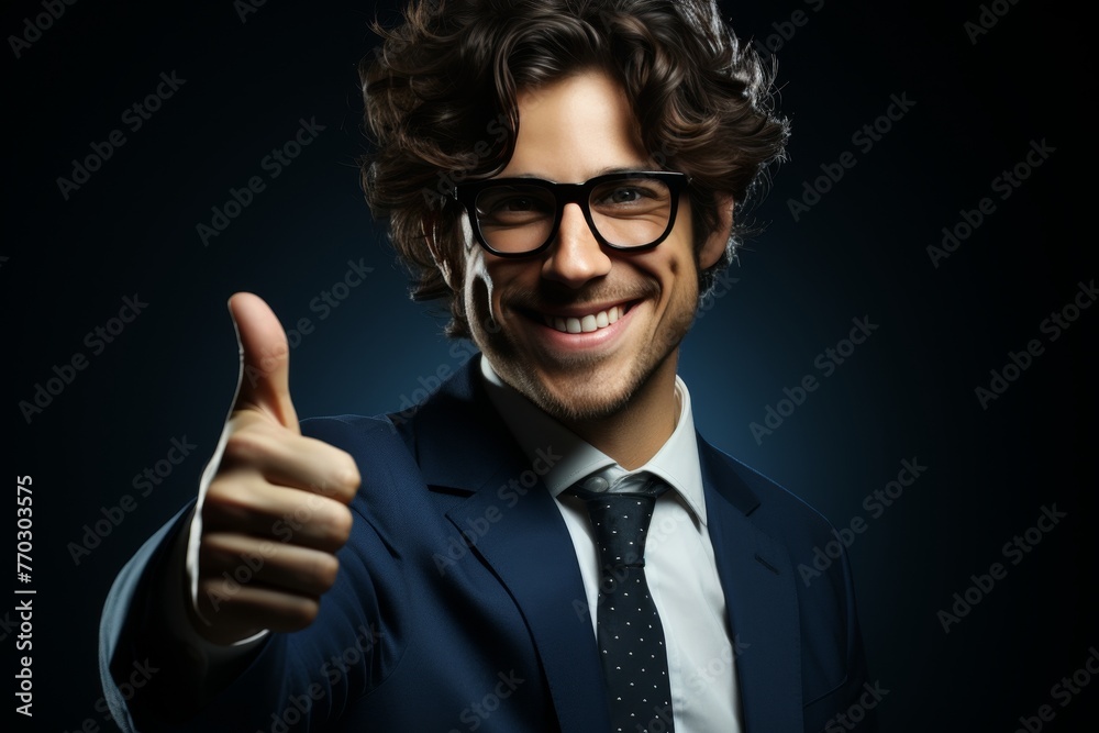 A positive male customer support agent smiling and giving a thumbs up gesture in a vibrant call center environment with modern digital displays. A positive male customer support agent smiling and giving a thumbs up gesture in a vibrant call center environment with modern digital displays.