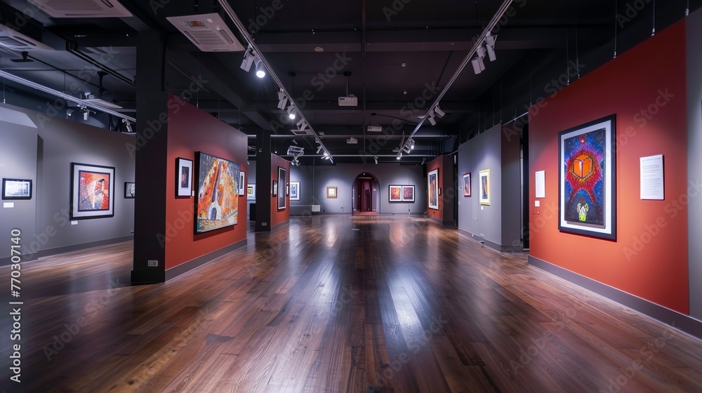 large hall for art exhibition