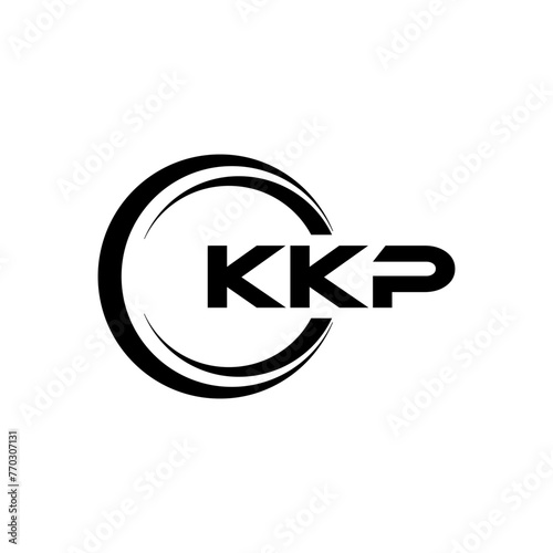 KKP letter logo design with white background in illustrator, cube logo, vector logo, modern alphabet font overlap style. calligraphy designs for logo, Poster, Invitation, etc.