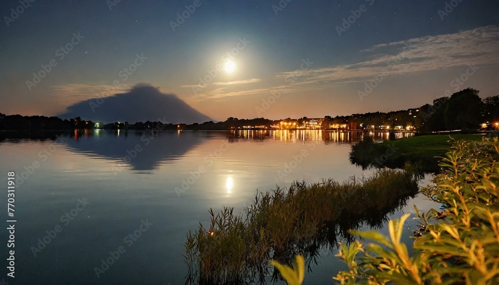 Fototapeta premium sunrise over lake