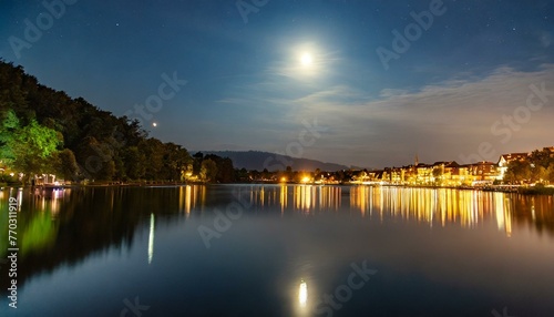 night view of the river