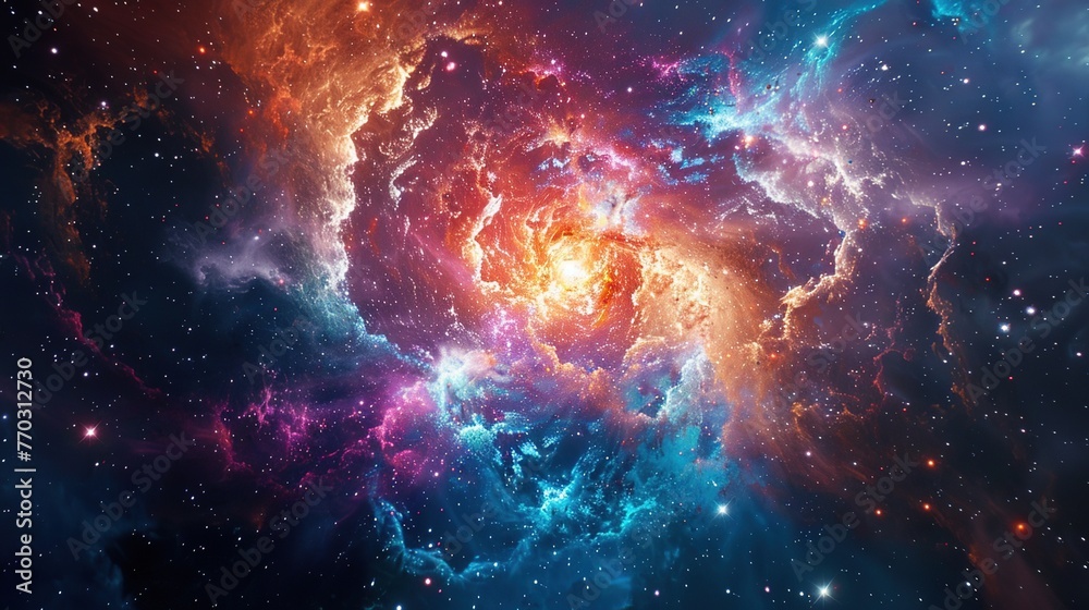 abstract science colorful space background