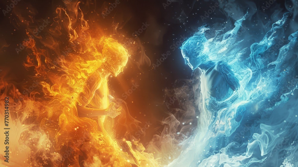 Fire and ice dance of the eternals a blaze and blizzard embodied stock