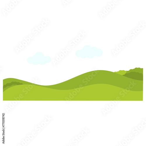Green Field Cartoon