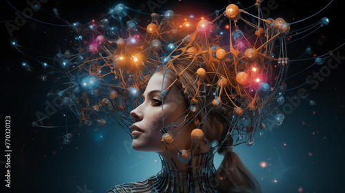 Envision a global web of interconnected minds, where people collaborate and innovate .People and artificial intelligence converge, forging connections.